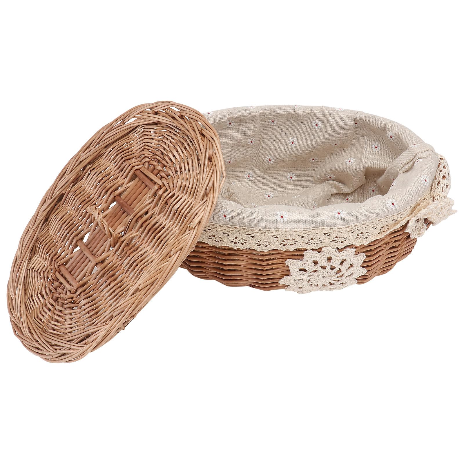 Panier de rangement tissé en rotin pour organiser le bureau et la cuisine
