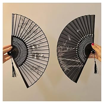 Amazon.co.jp: YAOSHERO 新中国風水墨画扇、古代風扇子、竹扇