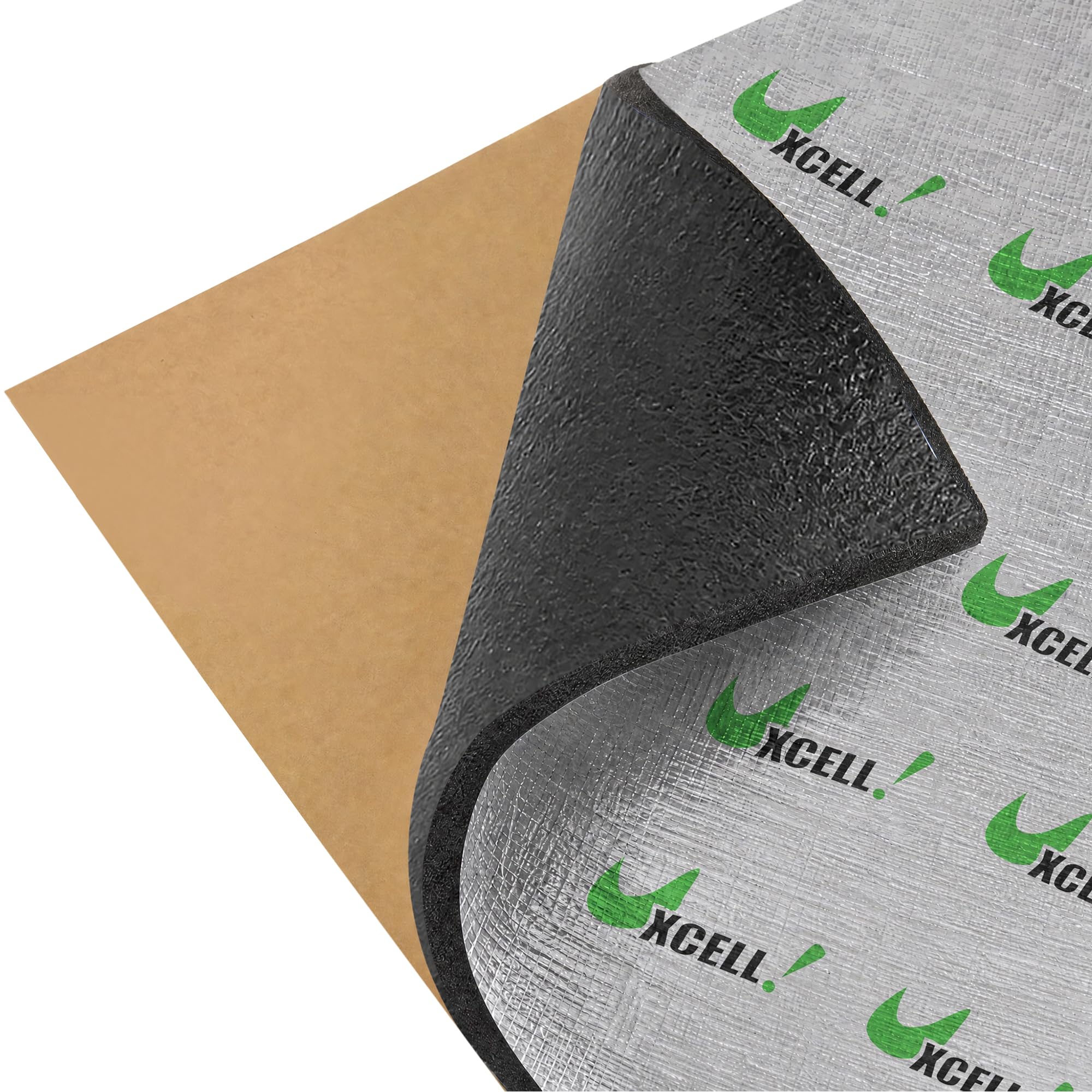 Uxcell Silver Tone Sourcing Map 394Mil 10Mm 16.4Sqft Sound Deadening Mat Self-Adhesive 60"X40" Car Block Heat Sound Absorption Deadener Insulation Mat Glassfiber Foam