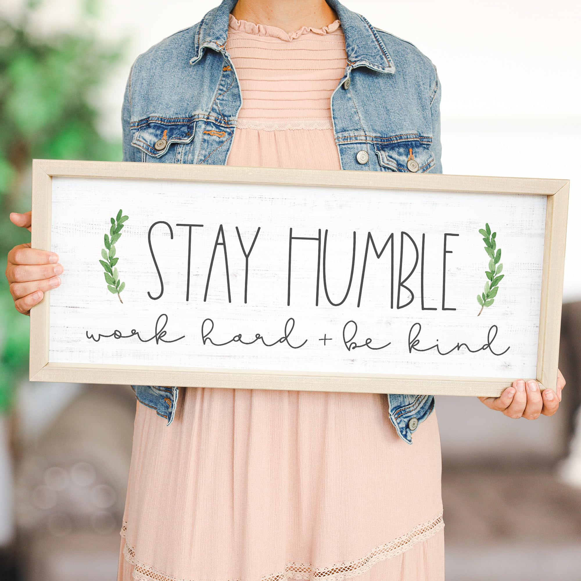 Simply Said, INC Farmhouse Frames Family Decor - In This Home Your Best Is Good Enough - 10 x 24 inch Rustic Wood Sign - Made in USA - FF1311