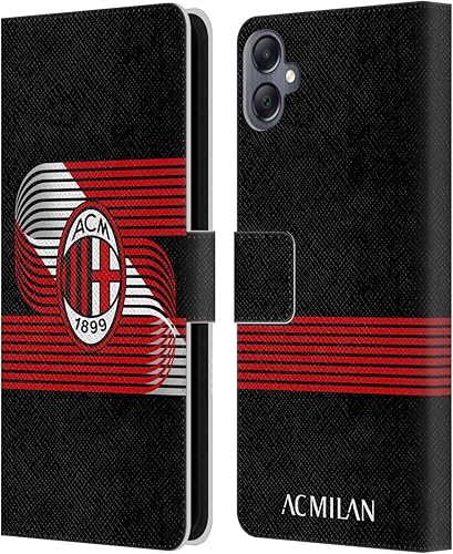 Vista 270 de Head Case Designs Funda de cuero con licencia oficial de AC Milan con diseño de camuflaje digital, compatible con Samsung Galaxy S22 Ultra 5G