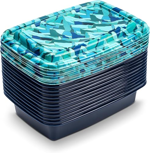 W + W 24 Piece Plastic Food Storage Set - Blue Mountain