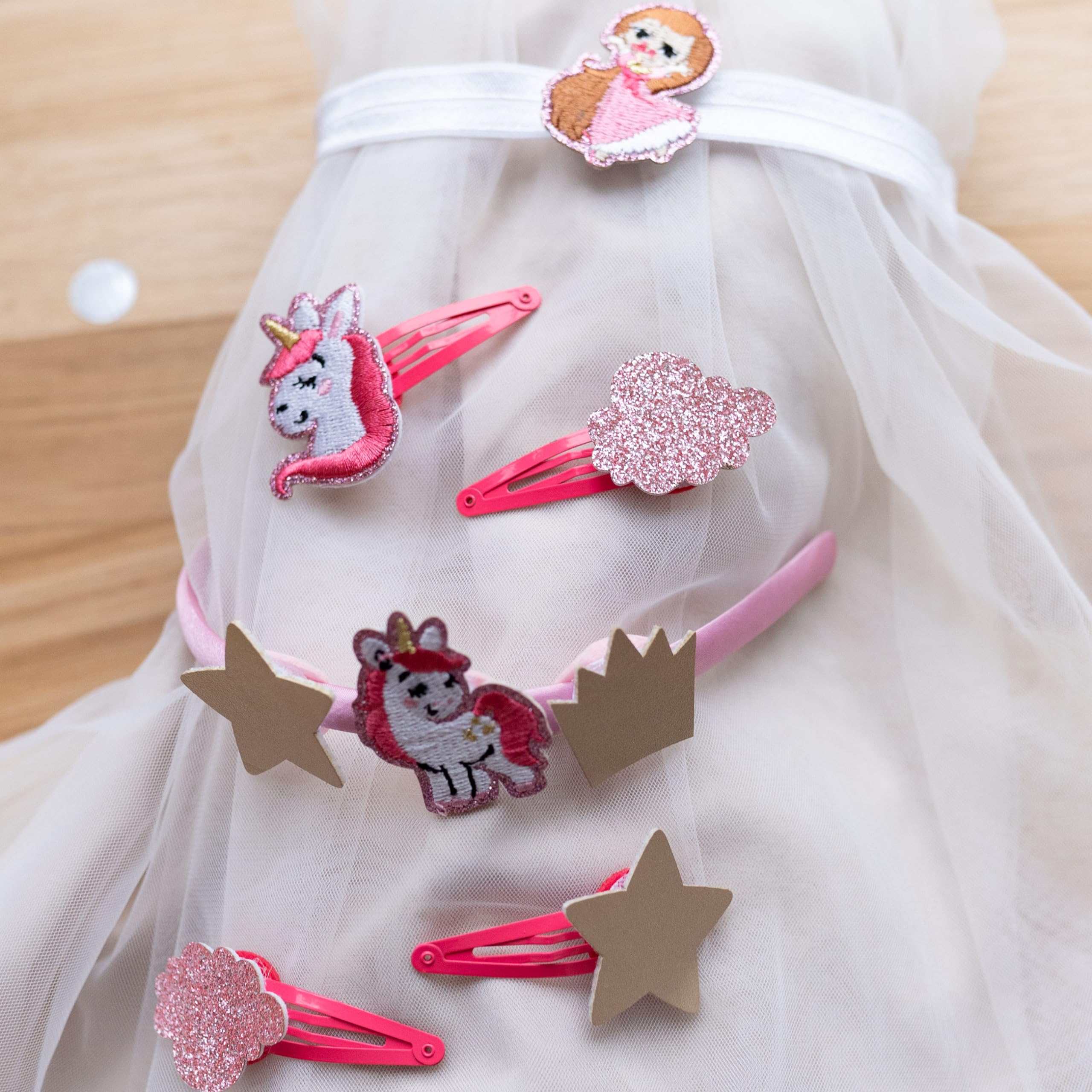 Papierdrachen Hair Accessories Set - Headband Velcro, Princess, 1 stück (14er Pack) - Image 3