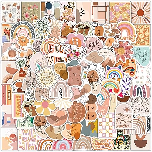 Claydii Calcomanías bohemias para adultos y niños 100 calcomanías para botellas de agua bonitas calcomanías estéticas calcomanías de vinilo disponible en Yaxa Colombia