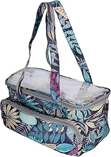 Borsa porta filati Borsa fai-da-te fatta a mano all'uncinetto Borsa in lana stampata Organizer per ferri da maglia Accessori
