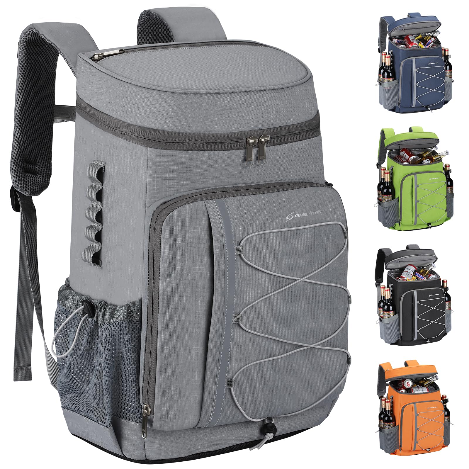 Maelstrom Cooler Backpack - 35/50 Can Insulated Soft Cooler Lunch Bag for Camping, Beach, Hiking & Shopping