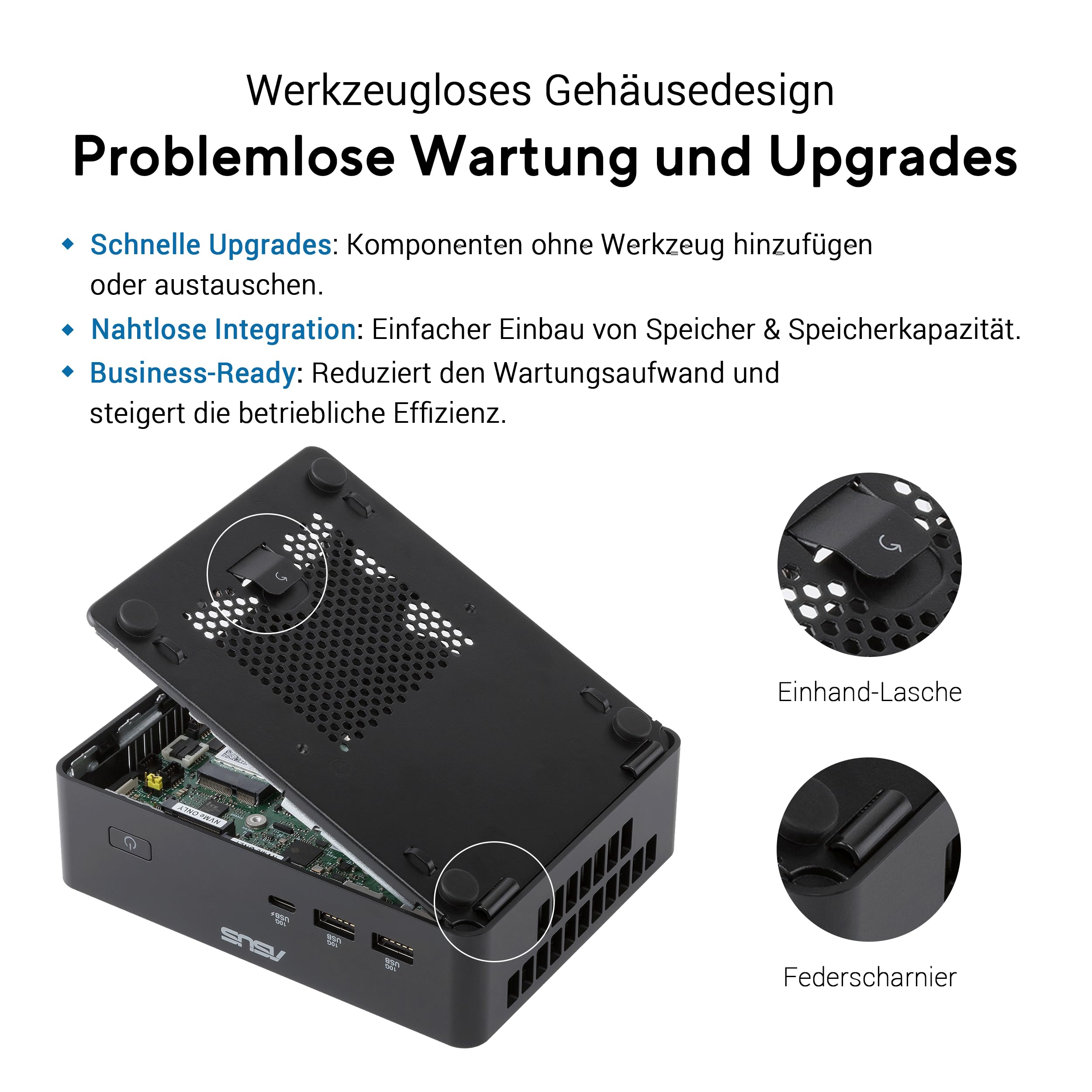 ASUS NUC 16 Pro Slim Mini PC RNUC16WCKW3051M2 (procesador Intel Core 3 304, Memoria DDR5 de 8 GB, SSD G4 PCIe de 128 GB, Intel WiFi 6E, Windows 365, 180 Tops, OpenClaw & Hermes Agent)