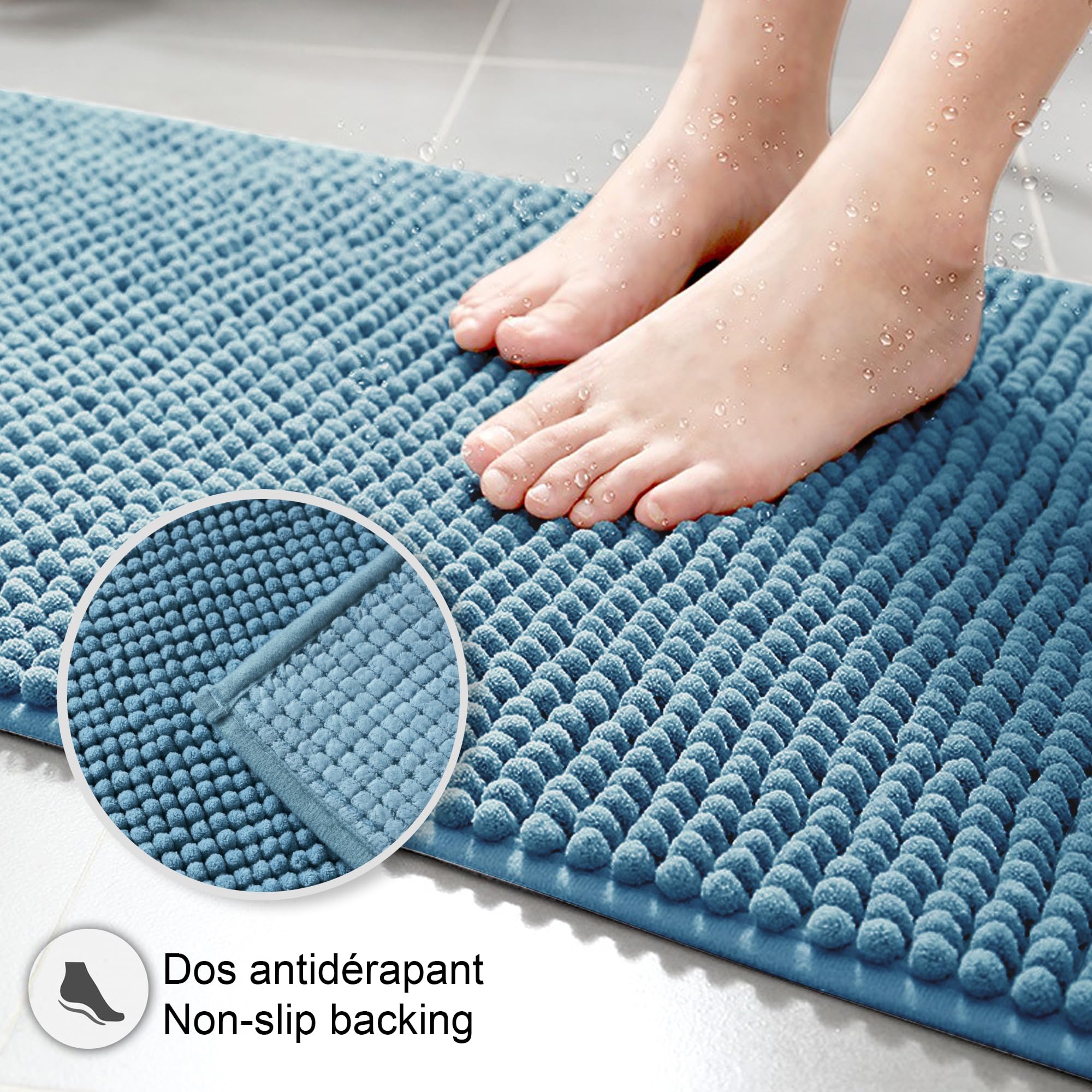 Tapis De Sol Absorbants Pour Salle De Bain, Bureau, Porte, Toilettes
