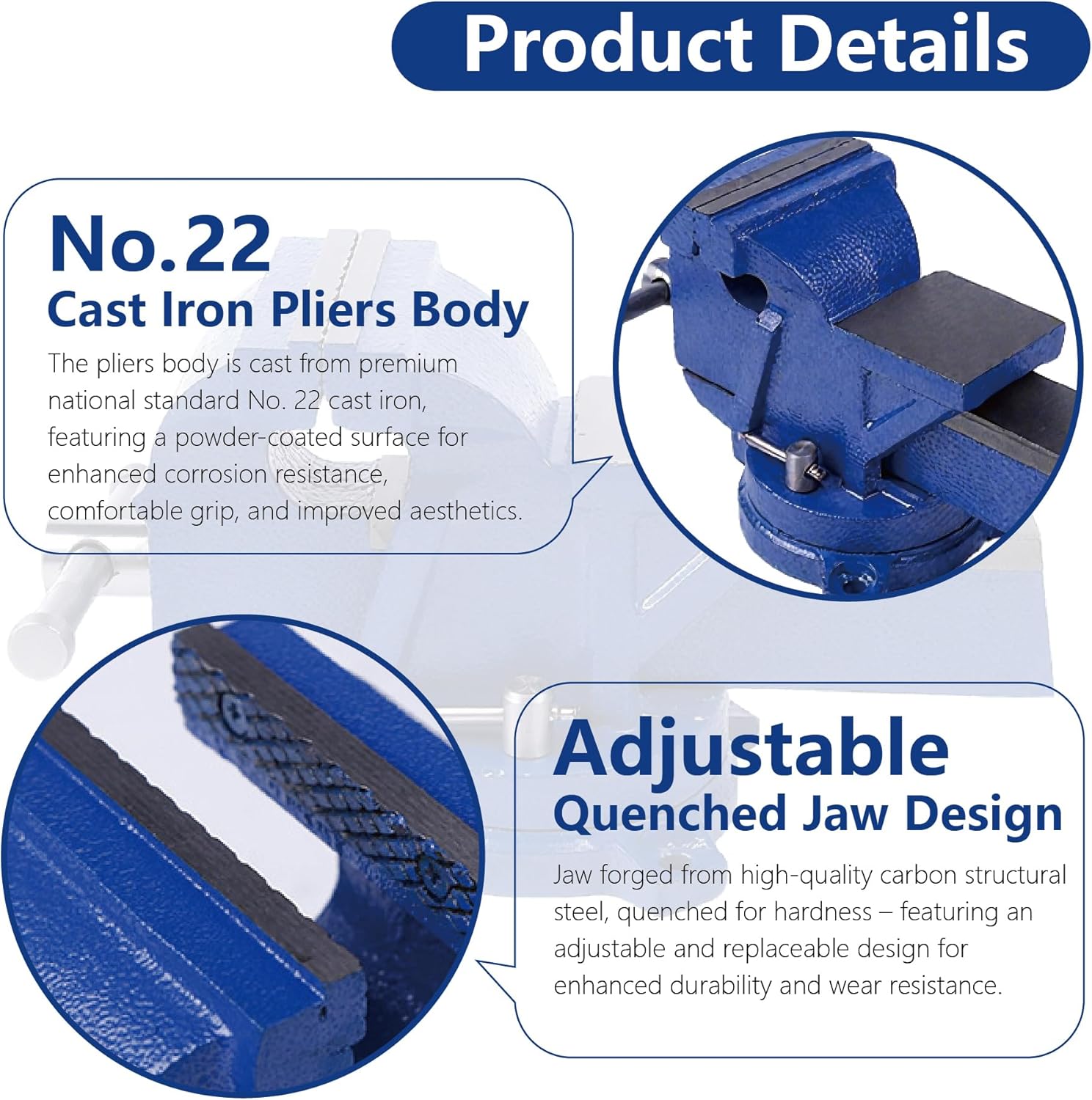 Heavy Duty Ductile Iron 5" Multi-Purpose Bench Vise by Salesbay