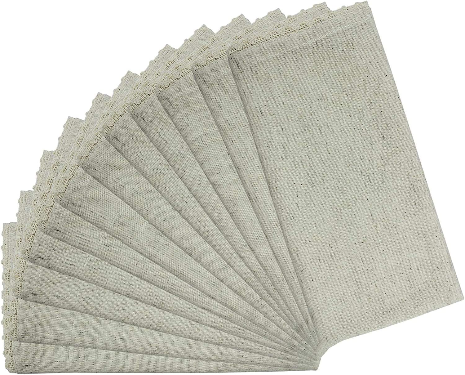 PREMIUM QUALITY 12PackOversizedFlaxwithLaceDinner