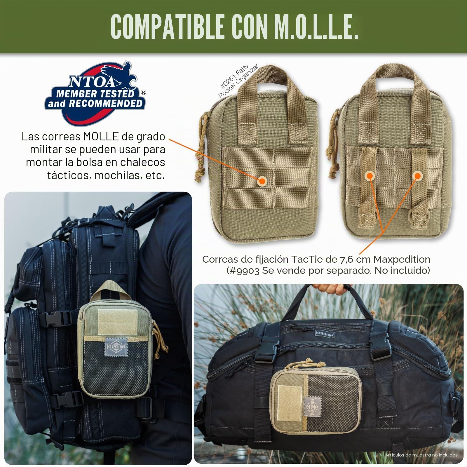 Estuche Organizador Maxpedition, Caqui (Beige) - MAXP-261-K