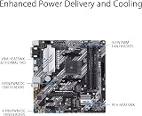 ASUS PRIME B550M-A – Carte mère AMD B550 (Ryzen AM4) au format micro ATX avec double M.2, PCIe 4.0, DDR 4400, Ethernet 1Gb, HDMI/D-Sub/DVI, USB 3.2 Gén. 2 Type-A, Aura Sync RGB - 3