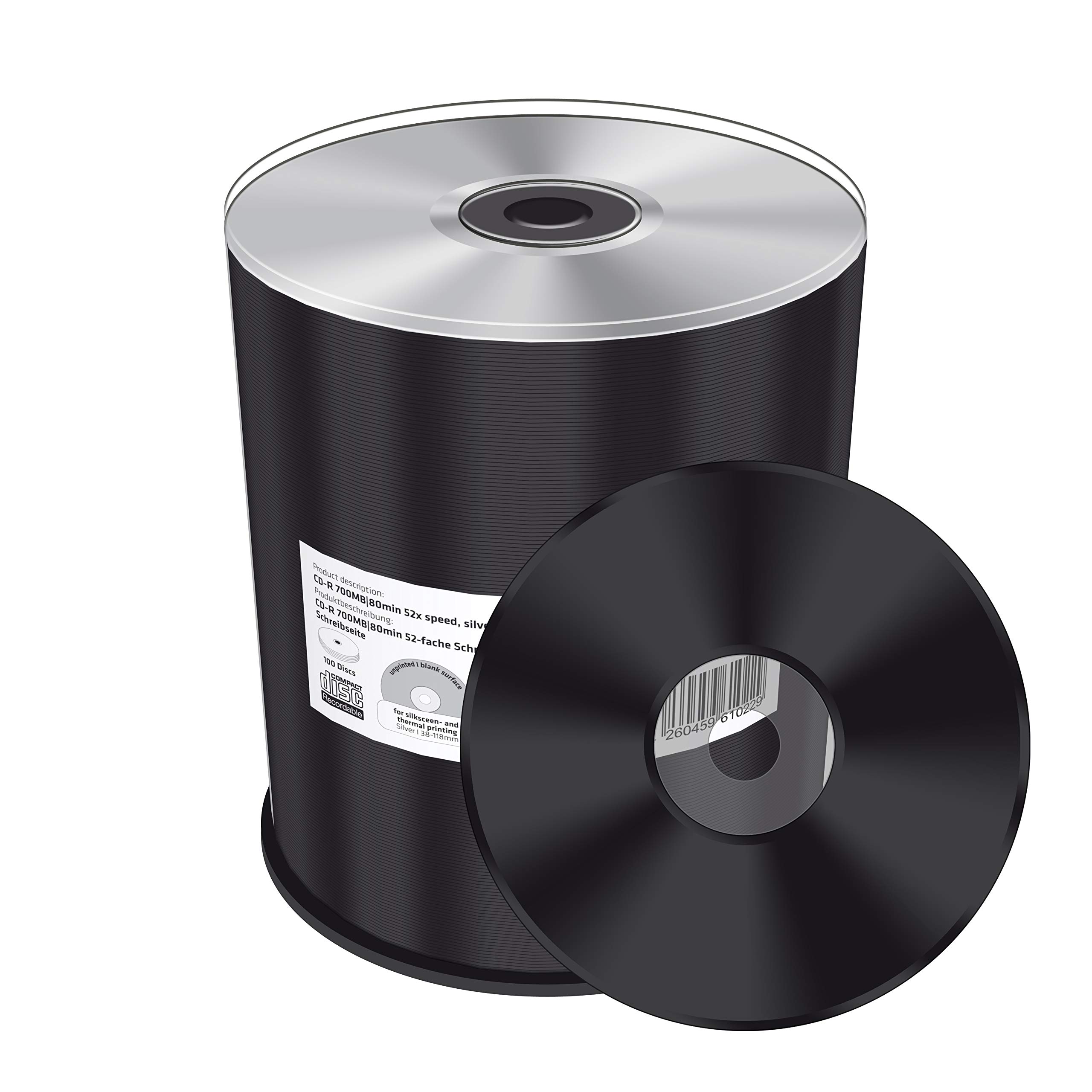 Amazon.com: CD-R 700 Mb/s 80 Min 52x Speed, Silver, Unprinted