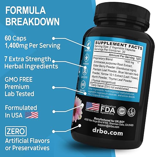 Miniatura 8 de Suplementos de drenaje linfático - Apoyo linfático Productos de limpieza total a base de hierbas con equinácea Suplemento de apoyo del sistema