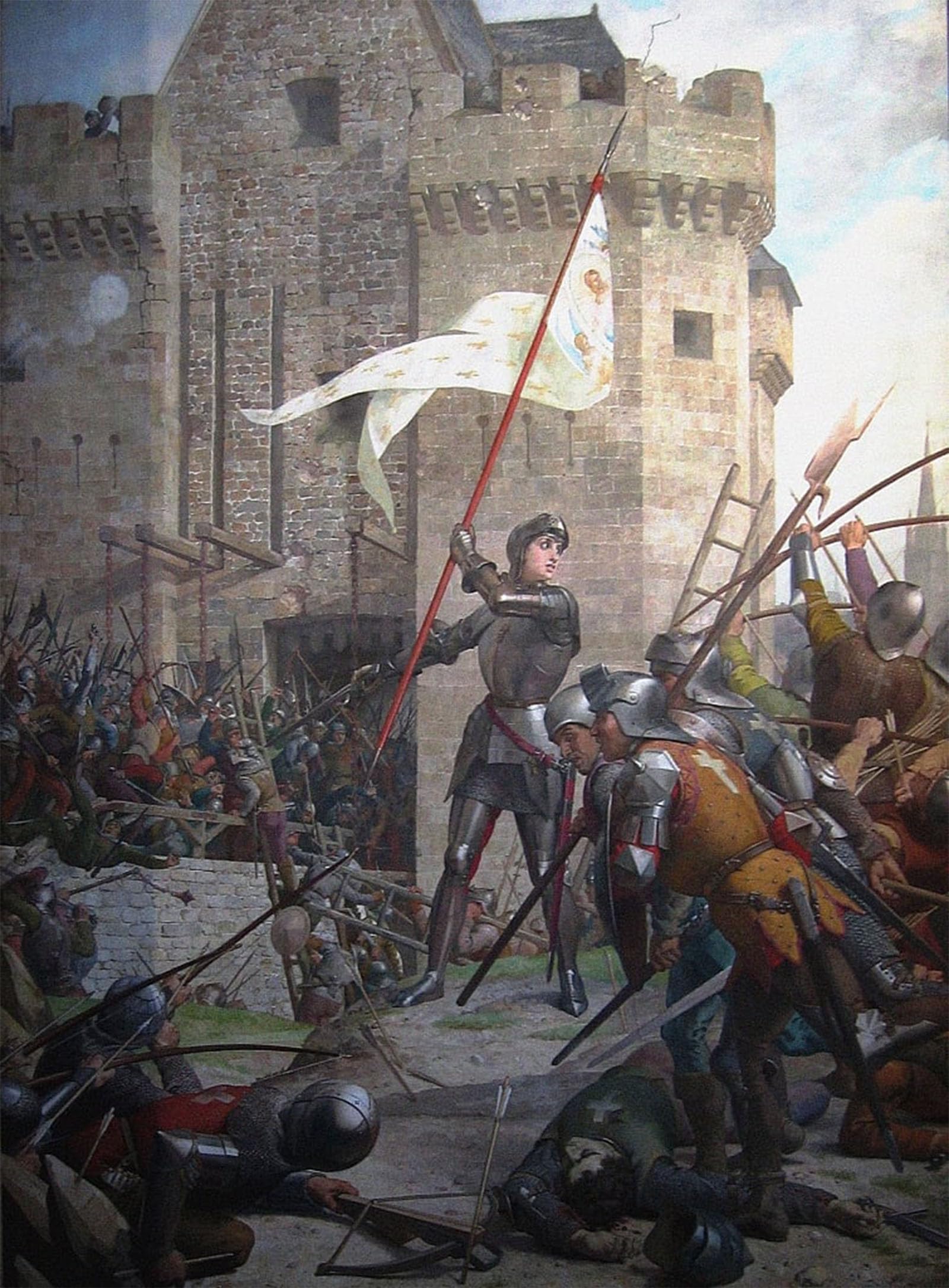 SERENDIPITP Vintage Wall Art Canvas Nordic Poster Canvas Print Picture Joan of Arc in Armour Before Orléans by Jules Eugene Lenepveu Wall Art Poster for Home Decor 60x90cm