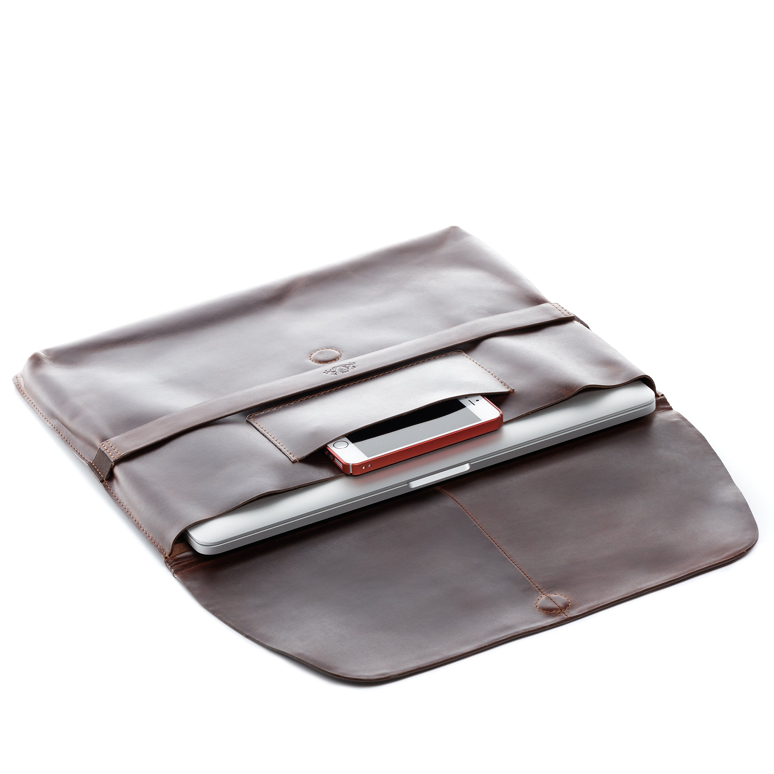 VS SID & VAIN Funda para portátil grande cuero I Funda con cremallera 15,6" con funda extraíble para el portátil I Funda para notebook y laptop HARVORD hecho a mano