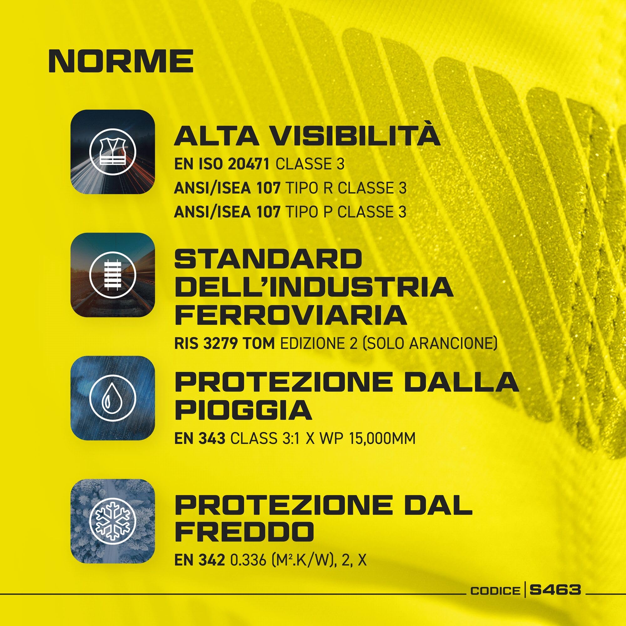 Portwest S463 Bomber Alta Visibilità Imbottito | Arancione, L, EN ISO 20471 Classe 3, EN 343 Classe 3:1 X, EN 342 Protezione dal Freddo, Oxford 300D, Texpel Splash Eco