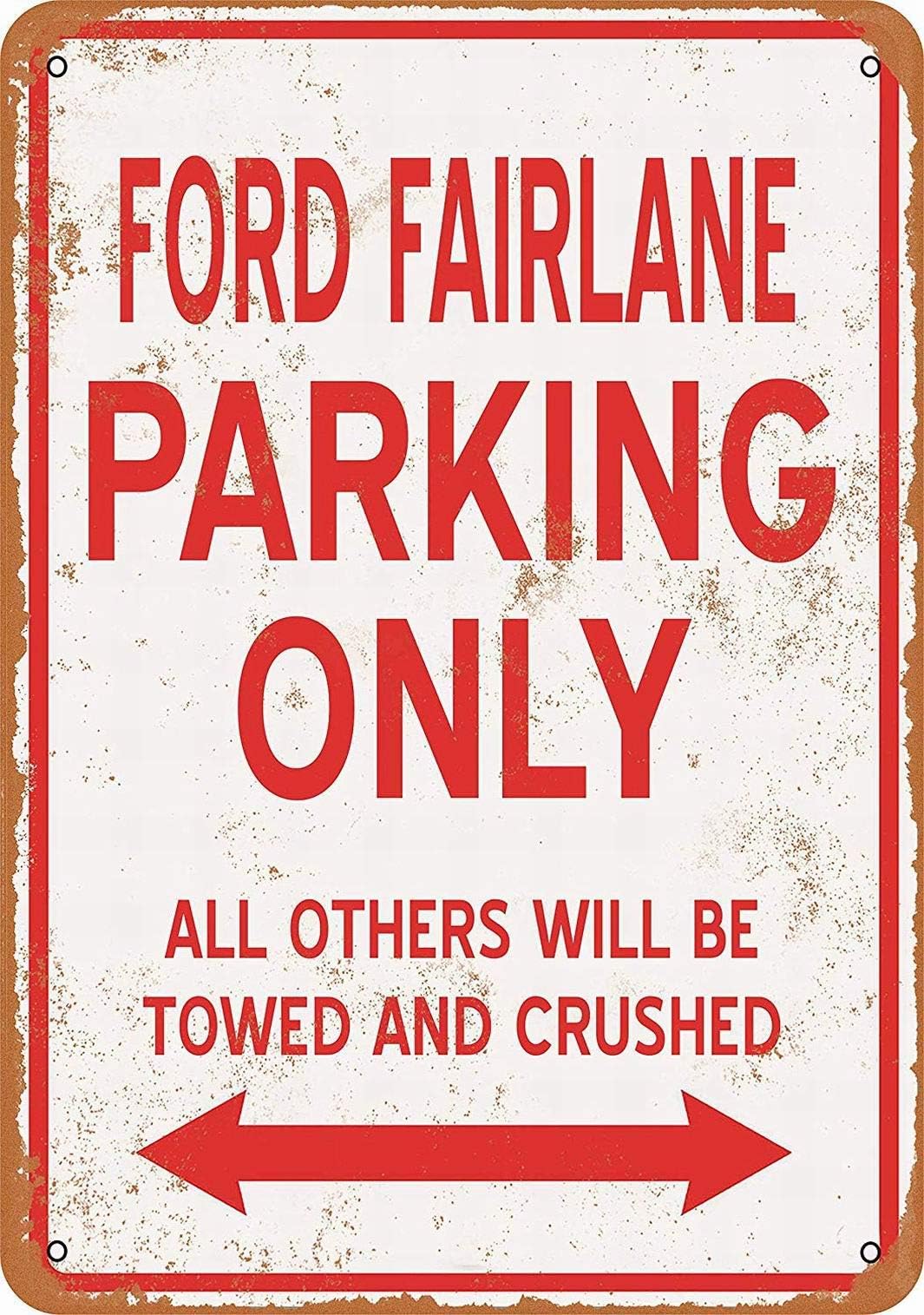 LoMall8 x 12 Metal Sign - Ford Fairlane Parking ONLY - Vintage Wall Decor Art