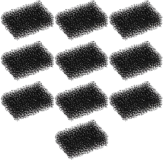 Create idea 10PCS Pet Water Fountain Filter Sponge for 2.0L Pet Drinking Fountain Replacement Filters Cat Dog Water Dispenser Filters 33x23x12mm Black