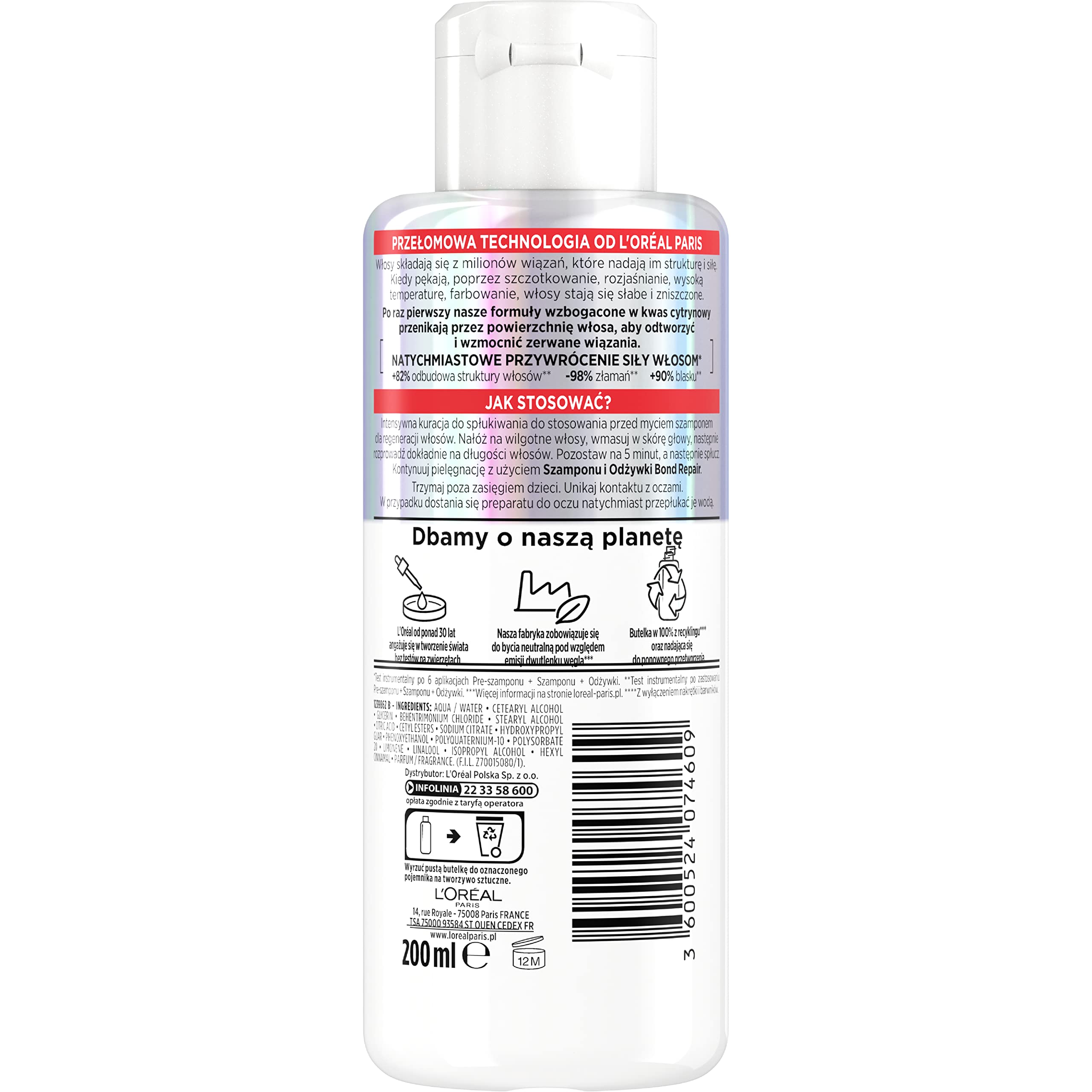 L'Oréal Paris Elseve Bond Pre Szampon Naprawczy 200ml