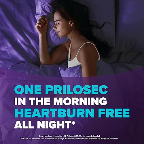 Miniatura 9 de Prilosec OTC, omeprazol liberación retardada 20 mg, reductor de ácido, trata la acidez estomacal frecuente para alivio de 24 horas, todo el día,