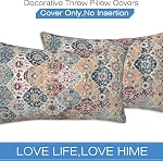 Housses de Coussin Ethniques Boho 20x12 Pouces Ensemble de 2 Housses de Coussin Style Boho Design Ethnique Décoratives pour Chambre Salon Canapé Ferme