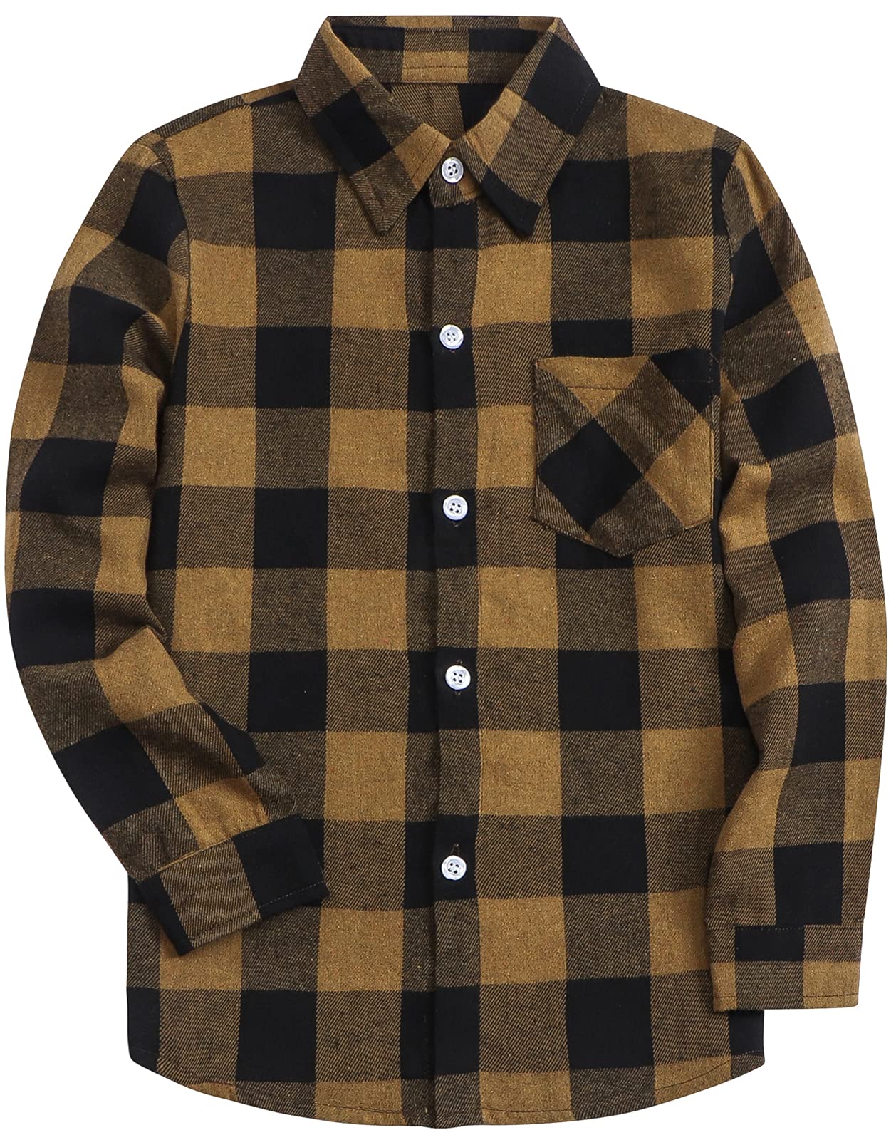 SANGTREEMens & Boys Plaid Shirt Long Sleeve Button Down Flannel Shirts, US 3 Months - Adult 9XL