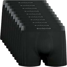 Kit 10 Cuecas Boxer Selene Sem Costura Microfibra de Poliamida Masculina