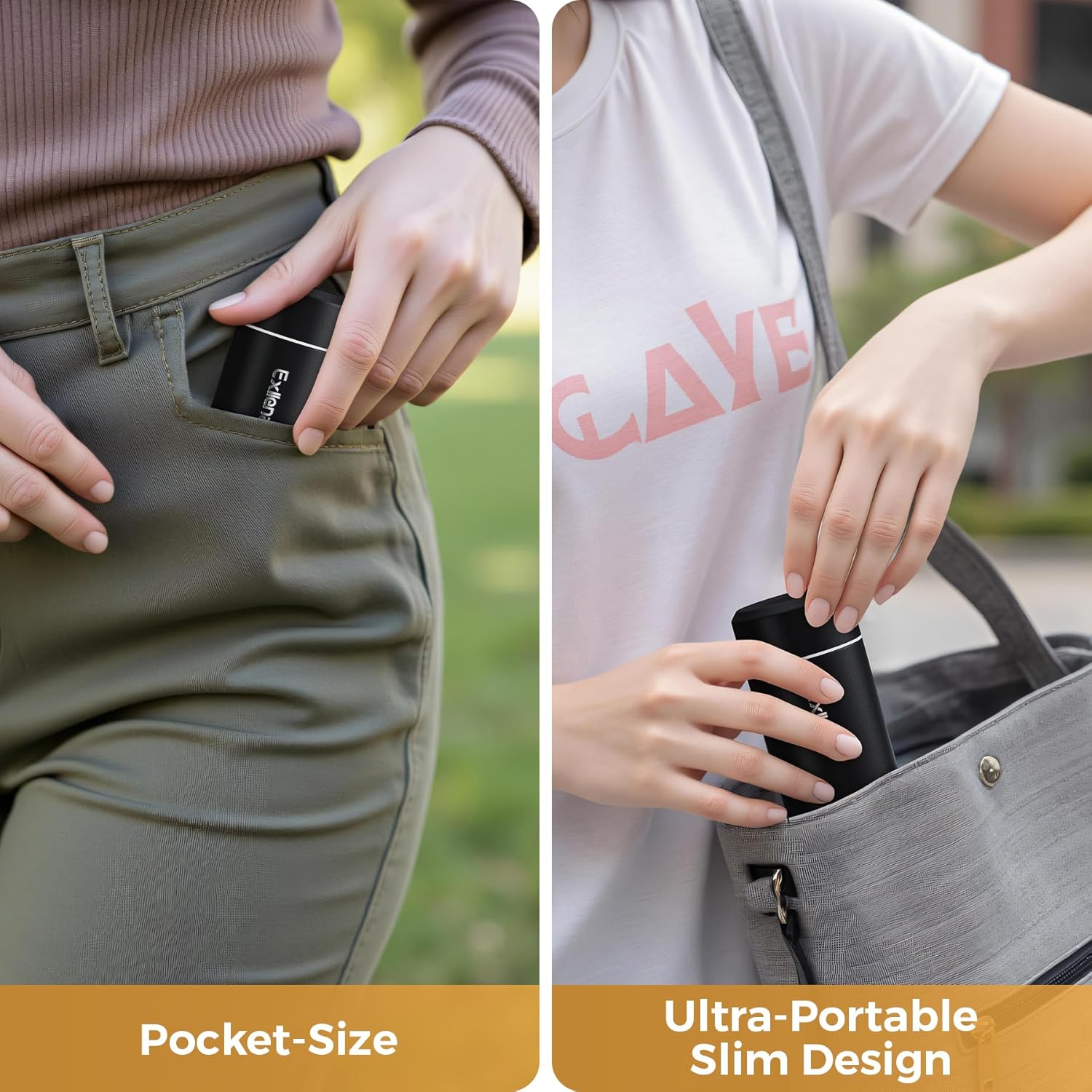 【Upgraded】Exllena Small Insulated Water Bottle 8 oz/250ml– Mini Insulated Water Bottle for Hot & Cold Drinks, Perfect Small Water Bottle for Travel, Purse...(Black) - Image 9