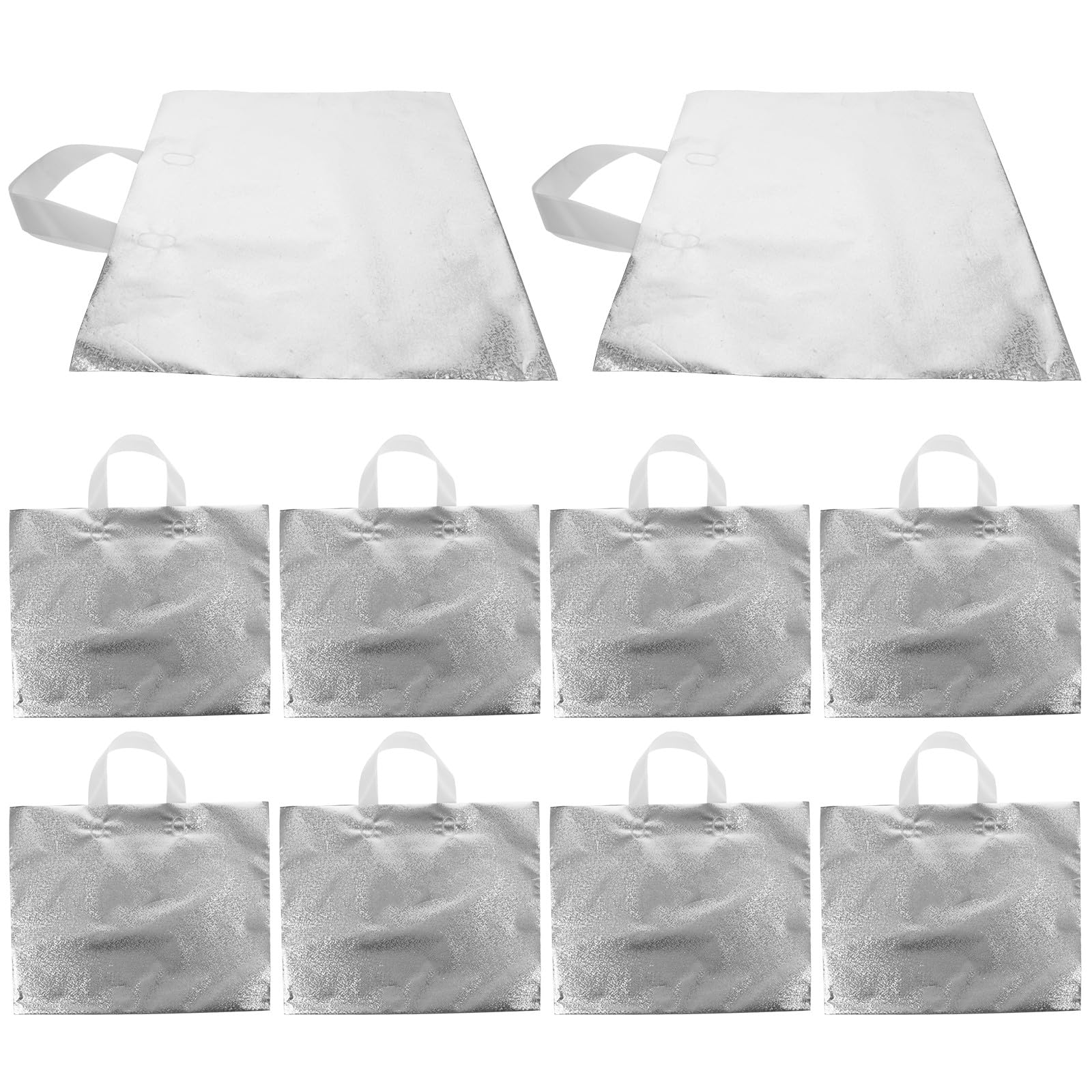 Hoement Geschenktüten Geschenkbeutel Mattierte Glänzende aus Pe 50 Stück mit Griffen Sichere Wiederverwendbare für Weihnachten und Besondere Anlässe