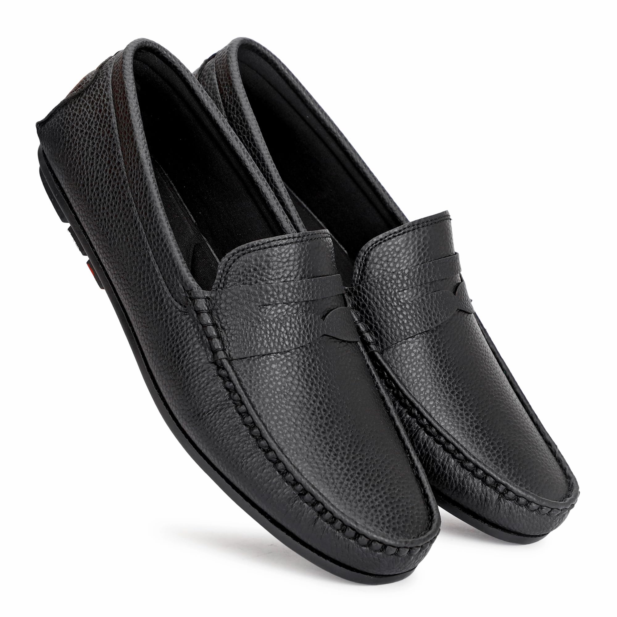 TRENICAL Mens Black Leather Lightweight Casual Loafer Shoe for Men 10 (UK/India) (B0D37HK2FH) Amazon Price History, Amazon Price Tracker