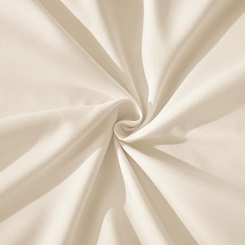 Miniatura 7 de Andency Juego de edredón beige tamaño King, 3 piezas estilo farmhouse shabby chic con volantes, ligero esponjoso suave de microfibra para todas