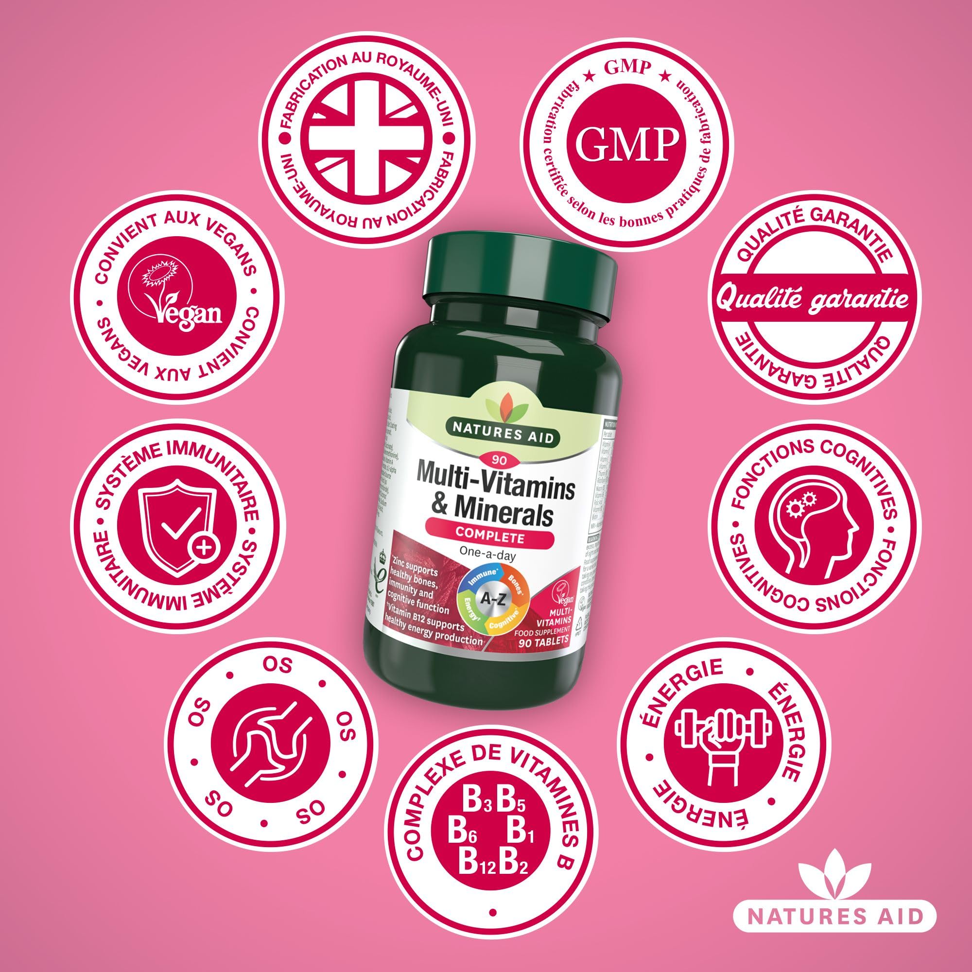 Multi-Vitamines INNOVIT - Complexe A, C, D, 60 Comprimés, 100% Naturel