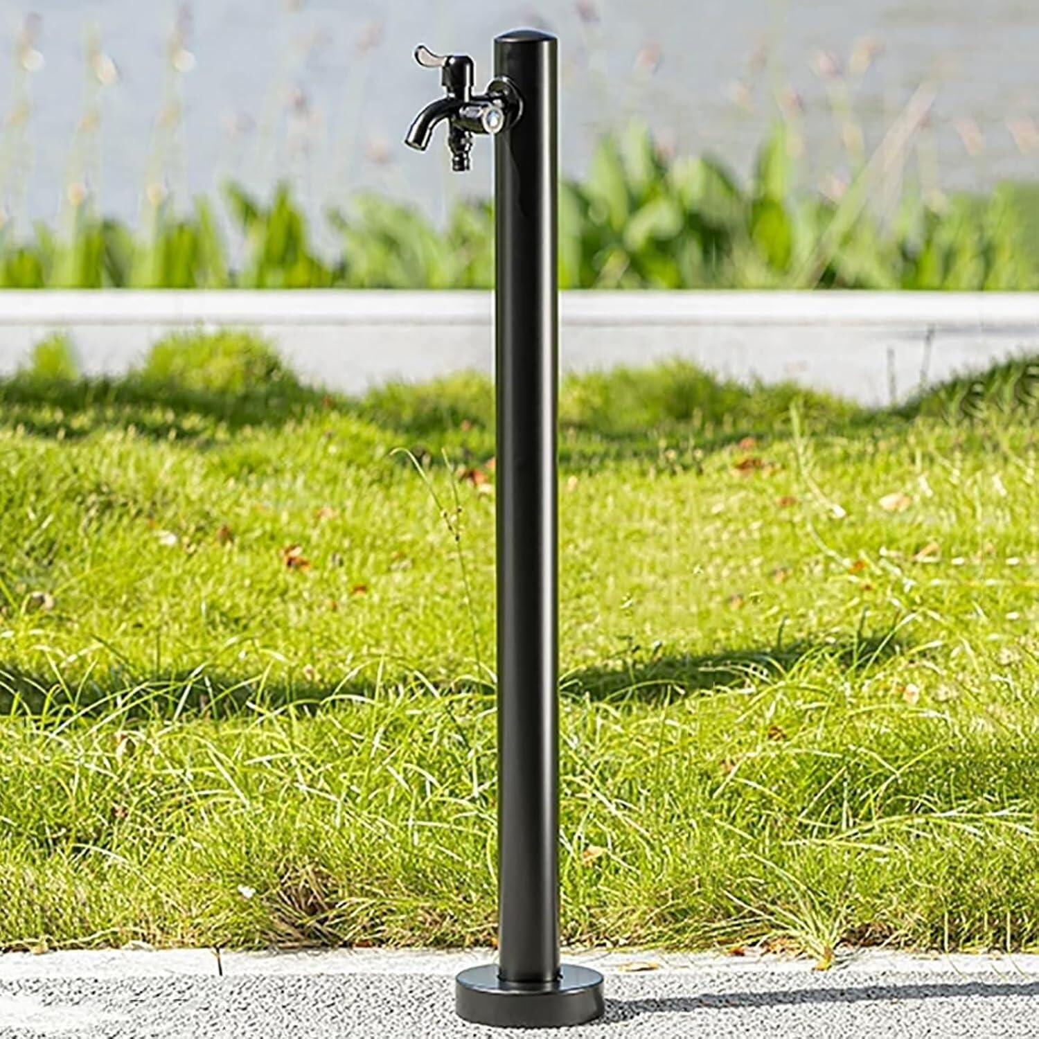 Cucce One Color Stainless Steel Water Column Outdoor Water Column Garden Tap，304 Stainless Steel Freestanding Faucet Antifreeze Faucet，For Yard(95Cm/37In)