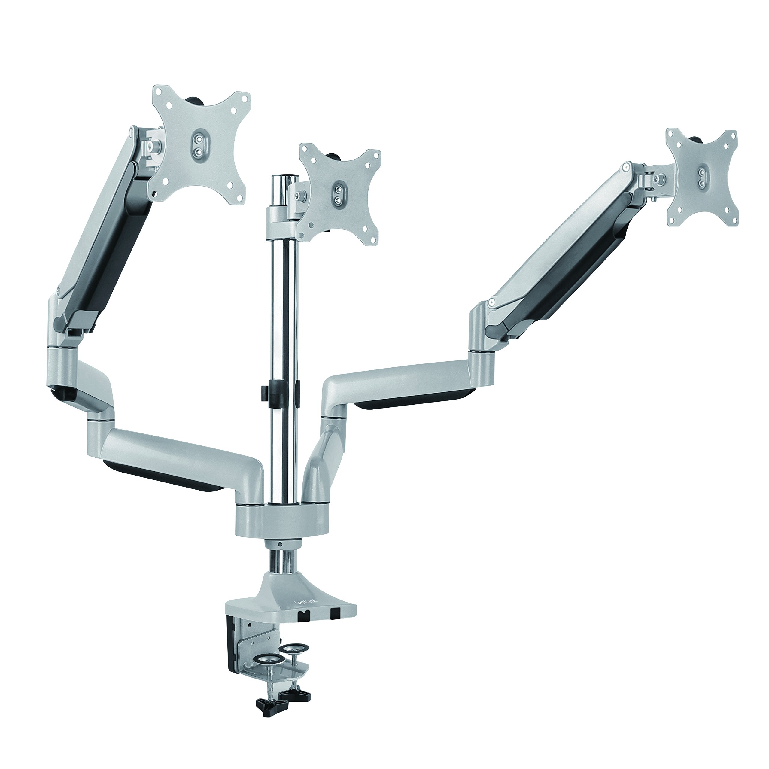 LogiLink BP0052 3-fach Monitor-Schreibtischst?nder 7 kg Belastung, 33,02-81,28 cm (13-32 Zoll) Silber