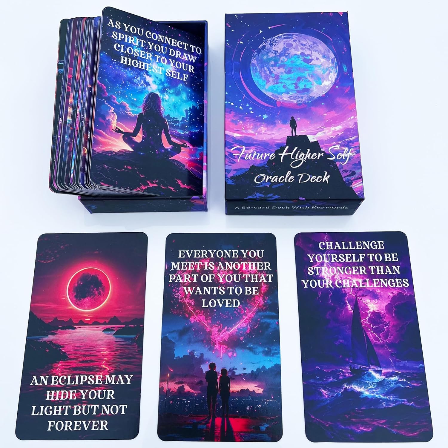 Amazon.com: EMPATHSOUL Highest Self Messages Oracle Deck, Cosmic