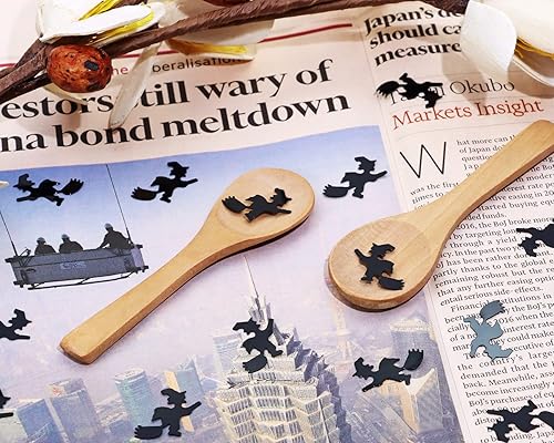 Miniatura 2 de ONLYKXY 600 piezas de confeti negro para fiesta de Halloween, confeti de mesa y bricolaje (bruja)