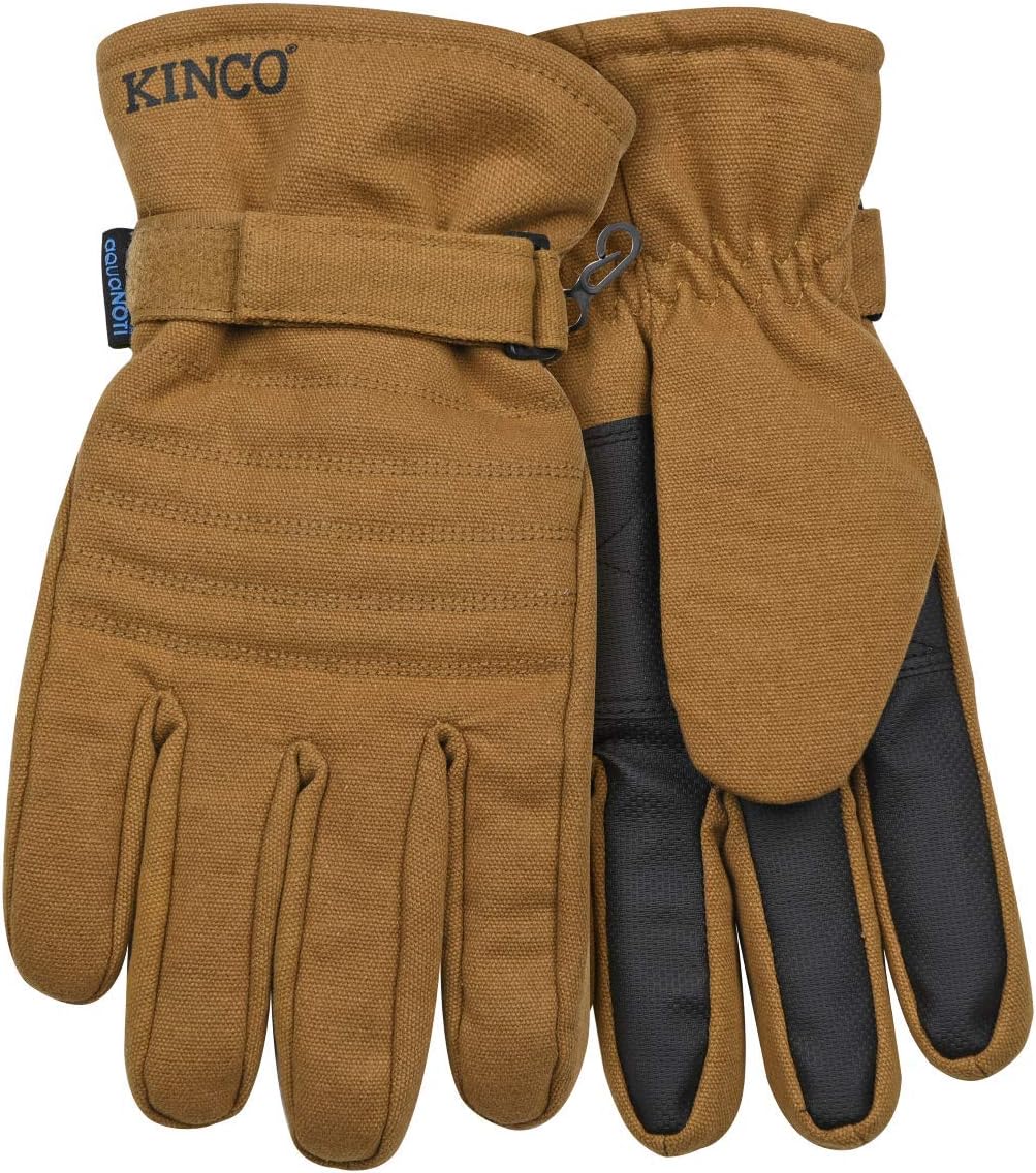 Kinco HydroFlector™ Lined Waterproof Brown Duck Ski Glove with Pull-Strap