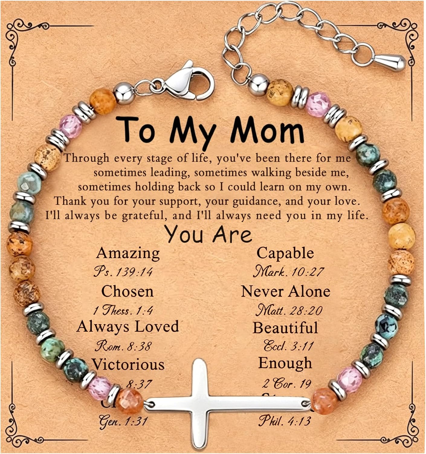 ROYONE Bracelets for Women - Christian Cross Crystal Energy Bracelet Gifts, teenage girls Inspirational Healing Gifts for Daughter, Sister, Mom, Birthday, Christmas