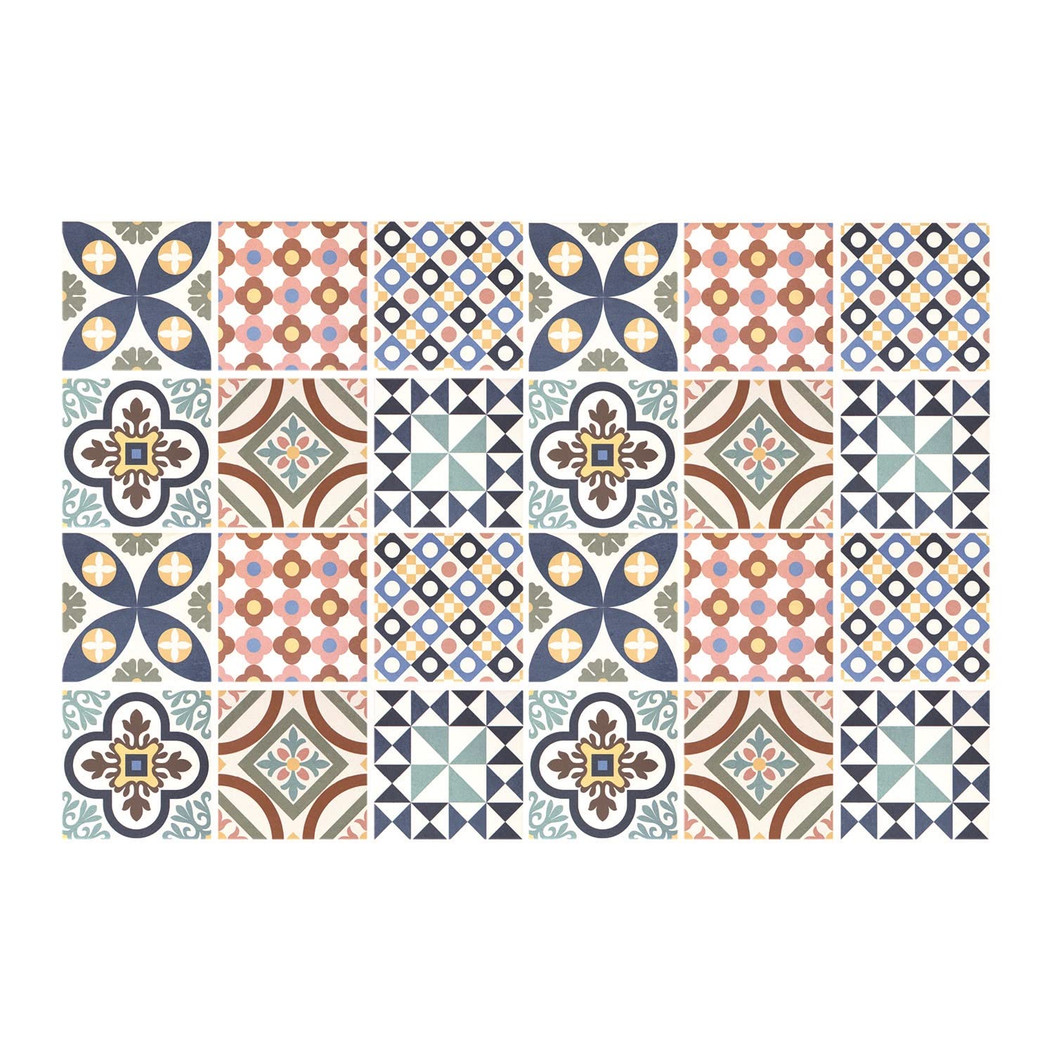 Wandfliesen-Aufkleber Set – 24 Stück 15x15 Cm, Selbstklebend, BubbleFree, Für Küche & Bad