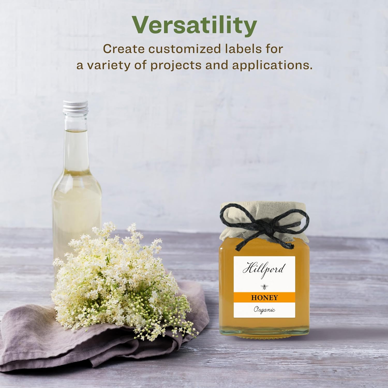 Avery EcoFriendly Matte White Recycled Square Labels, 1" x 1", Print-to-The-Edge, Matte White Labels, Permanent Adhesive, Laser/Inkjet Printable, 4,800 Total