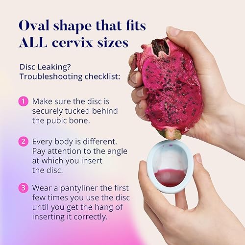 Miniatura 3 de Disco menstrual reutilizable, disco menstrual de silicona, cómodo disco de período, fácil de usar y extraer, fácil de limpiar disco menstrual