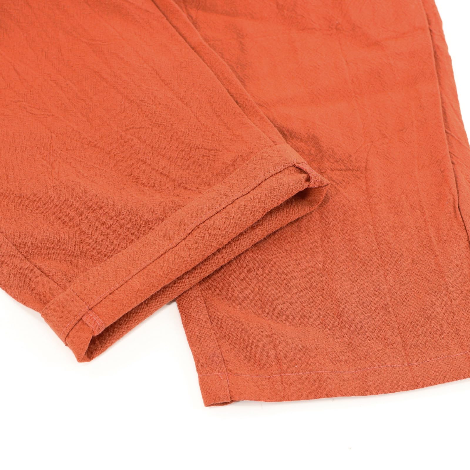 Pantaloni in lino da ragazzo, con elastico in vita, con coulisse, gamba dritta, vestibilità aderente, casual, estivi, vacanze, spiaggia