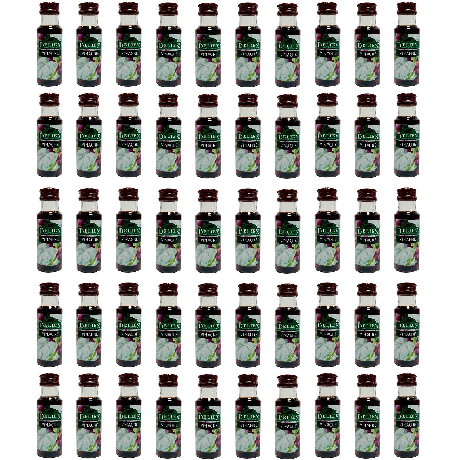 Botellas de Vinagre en Miniatura, botellitas de vinagre de 25 ml en pet, ideales para llevar al trabajo o de viaje (50 Botellas)
