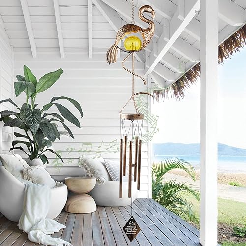 Vista 57 de Campanillas de viento de mariposa de latón, campanillas de viento de condolencias para exteriores, regalos para mamá, decoración de campanillas