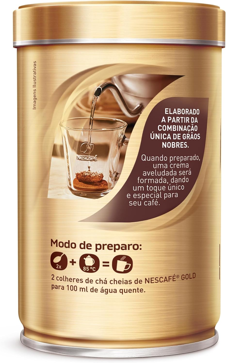 Nescafé Gold Espresso, Equilibrado 8, Café Solúvel em Pó, 100g