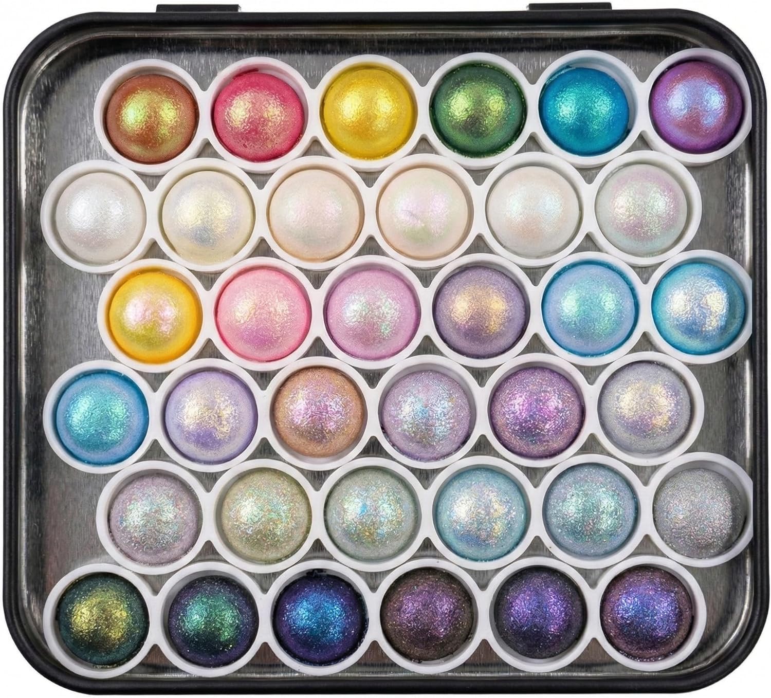 IUILE Handmade Watercolor Paints - Magical Drop Tiny Sampler Tin Set Vol. 2 (36 colors)