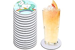 16-Piece Sublimation Blank Cup Coasters for Personalized Crafts and Heat Press Projects