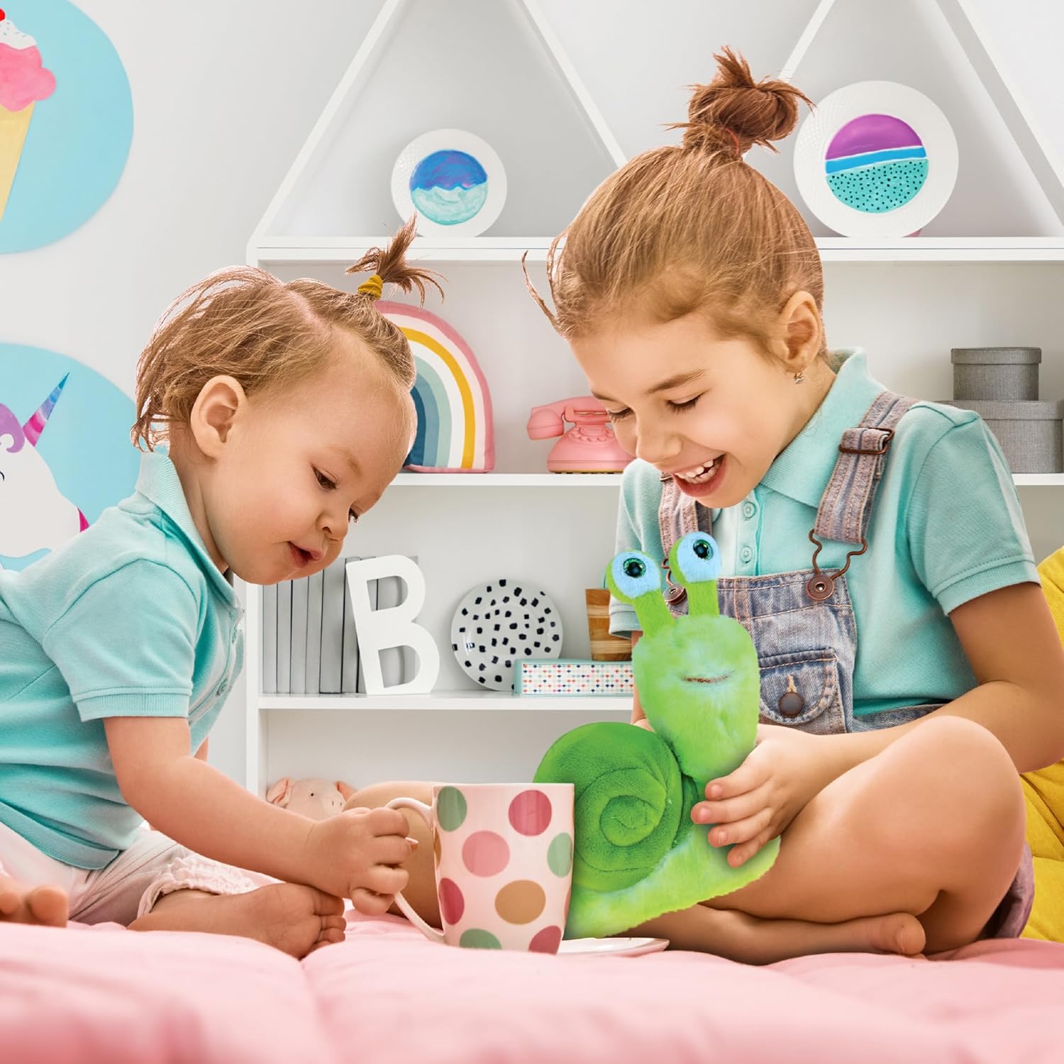 DolliBu Green Snail Plush - Super Soft Slug Stuffed Animal Snail, Cute Realistic Stuffed Animal Toy for Boys and Girls, Adorable Plush Slug Toy Gift for Baby, Kids, and Adults - 7 Inches - Image 5