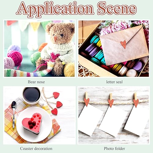 Miniatura 7 de 200 botones de corazón a granel corazones de madera para manualidades, botones de madera de 1 pulgada a granel pequeños botones de corazón con 2